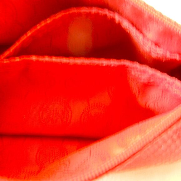 Michael Kors MK RED Leather Cosmetic Makeup Bag Handbag NWOT - Picture 7 of 8